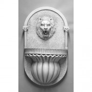 Lion Fountain 35in. Fiberglass Resin In/Outdoor Garden / Patio Statue