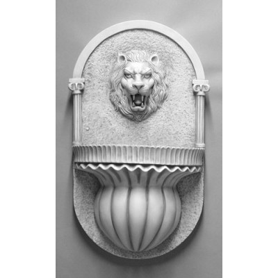Lion Fountain 35in. Fiberglass In/Outdoor Garden Statue -  - F60143