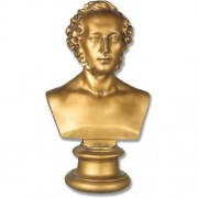 Mendelssohn Bust Medium 17in. High - Fiberglass Resin - Outdoor Statue
