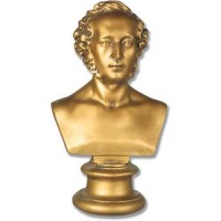 Mendelssohn Bust Medium 17in. High - Fiberglass Resin - Outdoor Statue