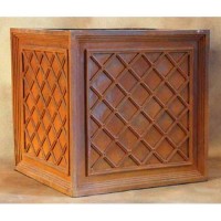 36in. Lattice Box  Flowerpot / Planter Fiberglass Resin Indoor/Outdoor Garden / Patio Statue