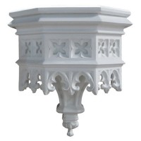 Gothic Flint Bracket - Lightweight Fiberglass Resin - Indoor/Outdoor Church Statuary