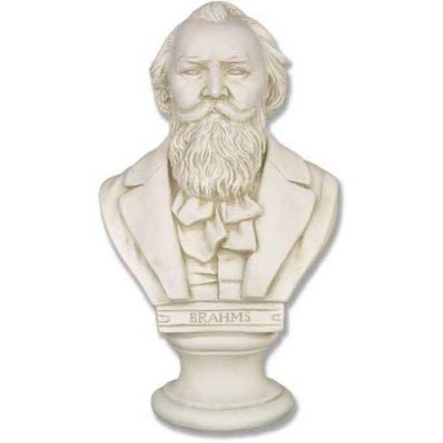 Brahms Bust 17 Inch Fiberglass Indoor/Outdoor Statue/Sculpture - - F7416 Brahms Bust 17 Inch Fiberglass Indoor/Outdoor Statue/Sculpture - - F7416