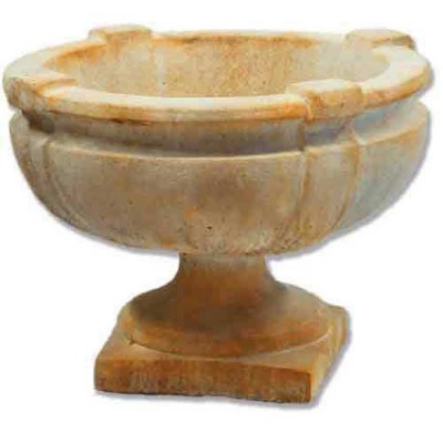 Smooth Strap Urn 15in. Fiberglass Indoor/Outdoor Garden -  - F0108