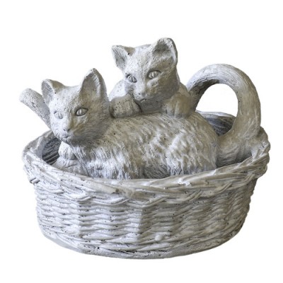 Kittens At Play 8in. - Fiber Stone Resin - Indoor/Outdoor Statue -  - FS8307