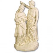 John Baptising Christ - Lightweight Fiberglass Resin Indoor/Outdoor Church Statuary