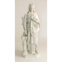 St. Barbara - Lightweight Fiberglass Resin Indoor/Outdoor Church Statuary St. Barbara - Lightweight Fiberglass Resin Indoor/Outdoor Church Statuary