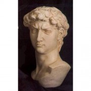 David Bust Large 18in. - Fiberglass Resin - Indoor/Outdoor Statue