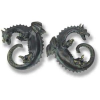 Dragon Ring Set - Fiberglass Resin - Indoor/Outdoor Statue/Sculpture