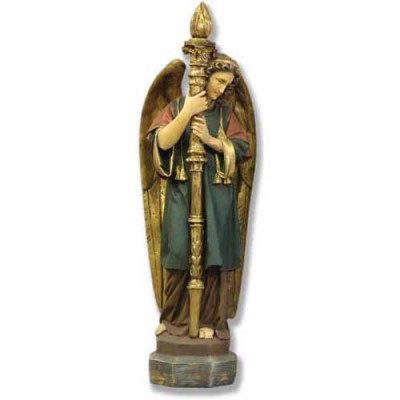 Majestic Angel Guard 27in. - Fiberglass Resin - Indoor/Outdoor Statue -  - F9052RRLC