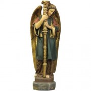 Majestic Guardian Angel - Left Facing 52in. - Lightweight Fiberglass Resin - Outdoor Statue