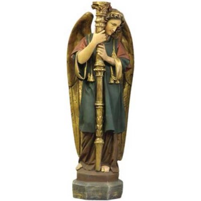 Majestic Guardian Angel - L 52in. - Fiberglass Resin - Outdoor Statue -  - F68352LRLC