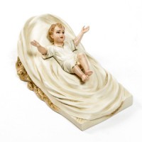 Baby Jesus In Manger for large nativity 9in. - Lightweight Fiberglass Resin - Indoor/Outdoor Statue
