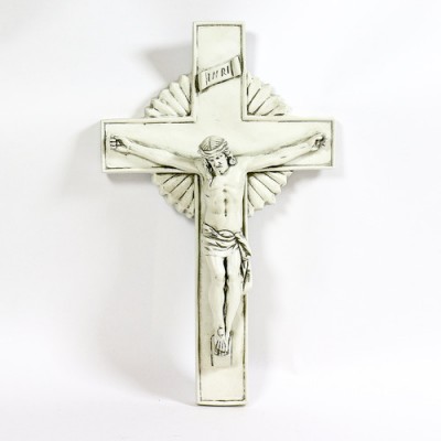 Large Corpus of Christ On Cross for Church 20in- Fiberglass Resin - - F8451 Large Corpus of Christ On Cross for Church 20in- Fiberglass Resin - - F8451