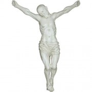 Bald Corpus of Christ for Church Altar (Body Only) For Wig / Real Hair / Not on Cross 25in. - Lightweight Fiberglass Resin Statue