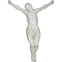 Bald Corpus of Christ for Church Altar (Body Only) For Wig / Real Hair / Not on Cross 25in. - Lightweight Fiberglass Resin Statue