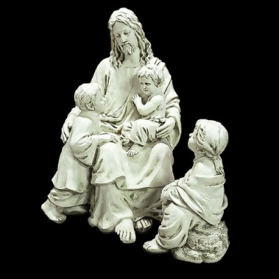 Jesus w/Children 34in. - Fiberglass - Indoor/Outdoor Statue -  - F8525