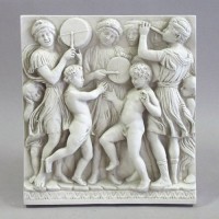 Cantoria Drum Frieze 20in. - Fiberglass Resin - Indoor/Outdoor Statue