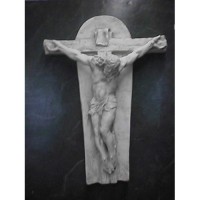 Crucifixion Art (Ignatius) 35in. - Lightweight Fiberglass Resin - Outdoor Statue