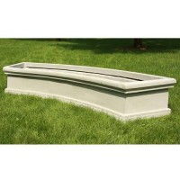 Waldorf Curved Planter Garden / Patio  10'in. - Fiberglass Resin - Outdoor