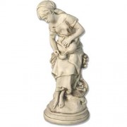 Girl Sitting With Water Can - Fiberglass Resin - Indoor/Outdoor Statue