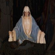 MARY SITTING FOR LIFESIZE SET 45"H Lightweight Fiberglass Resin Indoor/Outdoor Church Statuary