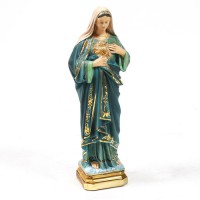 Immaculate Heart Mary 16in. Lightweight Fiberglass Resin Indoor/Outdoor Statue