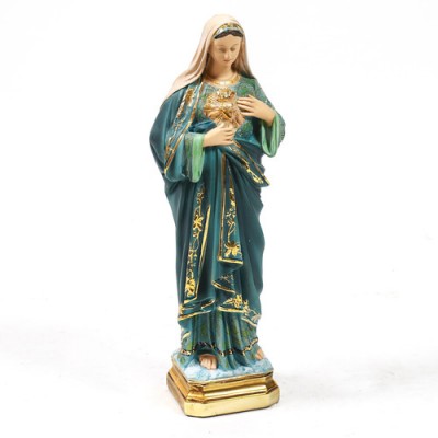Immaculate Heart Mary 16in. Fiberglass Resin Indoor/Outdoor Statue -  - F7346-R