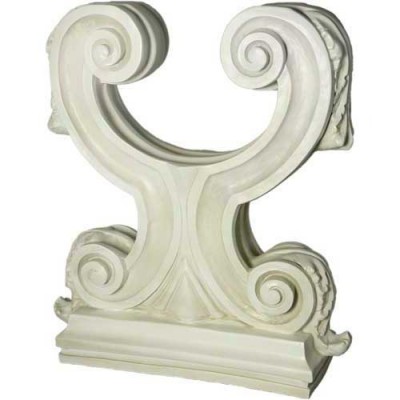 Acanthus Double Leaf Base 29in. Fiberglass In/Outdoor Statue -  - F8447