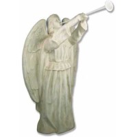 Angel Floating w/Horn Lightweight Fiberglass Resin Indoor/Outdoor Church Statuary