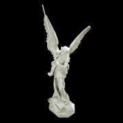 Saint Michael Slaying Satan 4.8 Feet Lightweight Fiberglass Resin Outdoor Statue