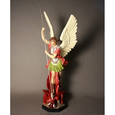 Saint Michael Slaying Satan 58in. - Fiberglass - Outdoor Statue - - F7415RLC Saint Michael Slaying Satan 58in. - Fiberglass - Outdoor Statue - - F7415RLC