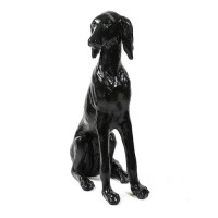 Sitting Saluki Watch Dog for Frontdoor / Porch Steps 39in. - Fiberglass Resin - Indoor/Outdoor Porch Statue/Sculpture