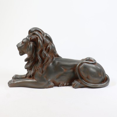 Lion Sitting w/Pride 21in. Fiberglass Indoor/Outdoor Statue -  - F9563