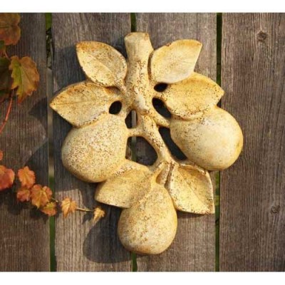 Pear Decoration 9in. - Fiber Stone Resin - Indoor/Outdoor Statue -  - FS073