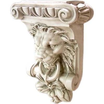 Lion Mascot Bracket 15in. - Fiberglass - Indoor/Outdoor Statue -  - F27939