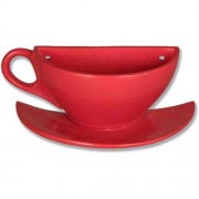 Coffee Cup On Saucer(Half) Fiberglass Resin Indoor/Outdoor Statue