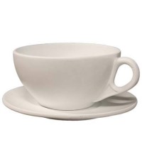Coffee Cup On Saucer Fiberglass Resin Indoor/Outdoor Statue/Sculpture