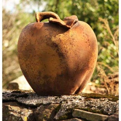 Apple 12in. High - Fiber Stone Resin - Indoor/Outdoor Garden Statue -  - FS8411