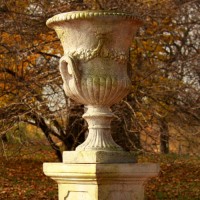 Cadmus Patio Urn w/Handles - Fiberglass Resin - Indoor/Outdoor