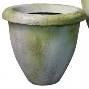 Hoff Pot 17in. - Fiberglass Resin - Indoor/Outdoor /Sculpture
