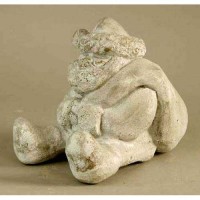 Fat Santa 10in. Fiberglass Resin Indoor/Outdoor Garden