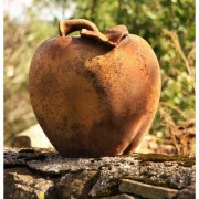 Apple 12 H Fiberglass Resin Indoor/Outdoor Garden Statue