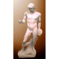 Discobolus Without/Fig (Discus Thrower) - Fiberglass Resin - Statue