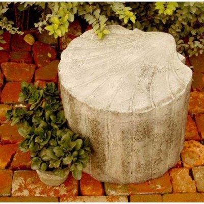 Scallop Shell Seat 15in. - Fiber Stone Resin - Indoor/Outdoor Statue -  - FS8211