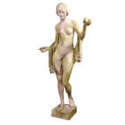 Woman w/Seashell - Fiberglass Resin - Indoor/Outdoor Garden Statue