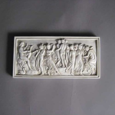 Apollo & Muse Frieze 9in. Wide - Fiberglass - Outdoor Statue -  - F38492