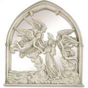 Angels Of The Sea Mirror 10in. High Lightweight Fiberglass Resin In/Outdoor Statue