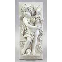 Little Boy Summer Plaque Fiberglass Resin Indoor/Outdoor Garden Statue