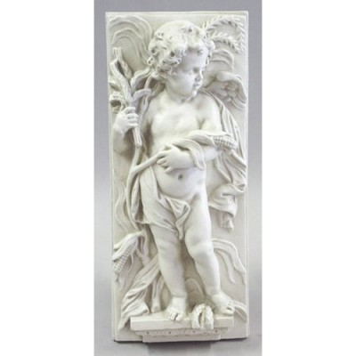 Little Boy Autumn Plaque Fiberglass Indoor/Outdoor Garden -  - F6649